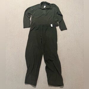 Dark Green Sweater Set